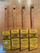 Premier FHR00135 2" Professional Nylon  Polyester Paint  Stain Brush - 4 Pack