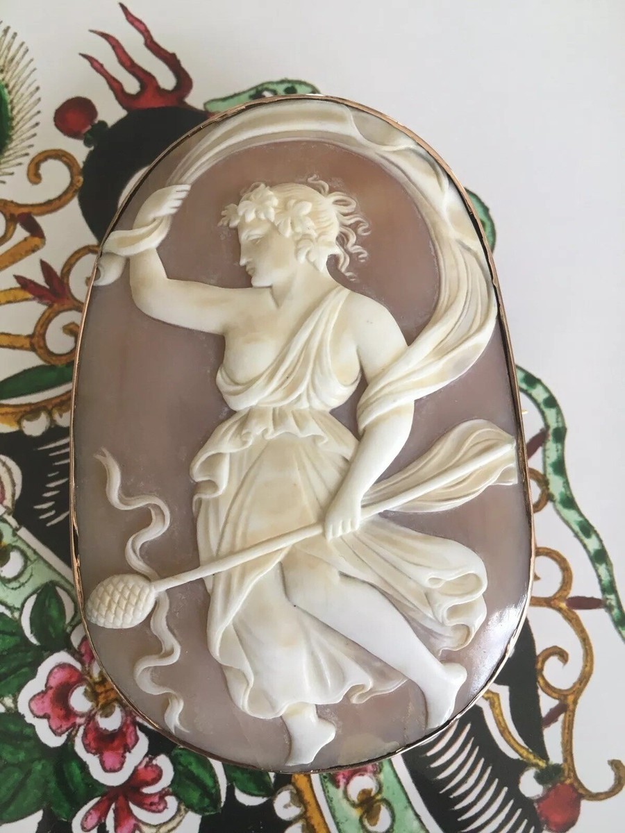 9金GENUINE ITALIAN HAND CARVED CAMEO 9金GENUINE ITALIAN HAND CARVED CAMEO