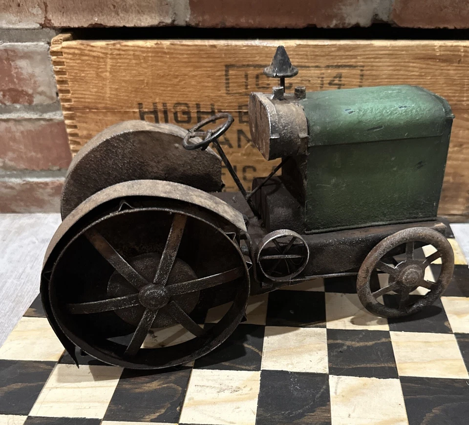 Handmade Metal Antique Tractor Model** ONE OF A KIND!** - Image 3 of 4