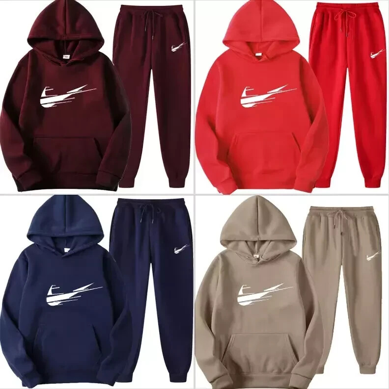 New Mens Tracksuit Hoodies + Sweatpants Male Casual Sports Jogging Fashion Set