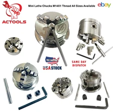 NEW Mini Lathe Chucks  M14X1  Thread All Sizes Available  USA ACTOOLS