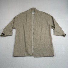 Oak And Fort Open Front Ligthweight Blazer Womens Size Small Textured Oatmeal