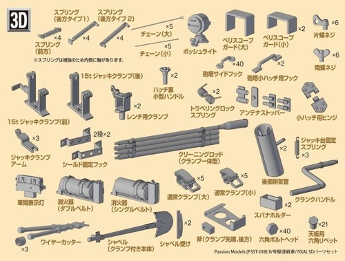 Passion Models P35T-018 1/35 GERMAN PANZER IV/70(A) 3D Part Set For Tamiya - Picture 1 of 4