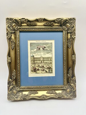 1683 Louvre, Alain Manesson Mallet Hand-Coloured Copperplate Engraving (Framed)