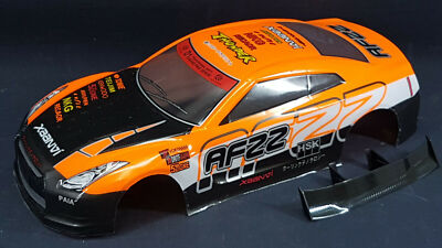 RC CAR KAROSSERIE 1:10 ''NISSAN SKYLINE GTR R35'' DRIFT IN NEON ORANGE # JLR45