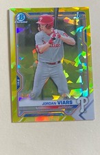 2021 Bowman Chrome Draft Sapphire Yellow Refractors  Jordan Viars /99 RC #P9593