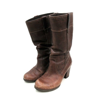 Timberland 19680W Leather Long Boots Shoes Brown US 6.5 23.5cm 