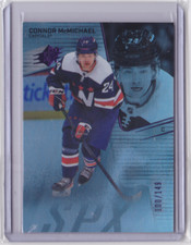 2022-23 UD SPX COLORED HOLOFOIL BASE PARALLEL /149 CONNOR McMICHAEL #21 CAPITALS