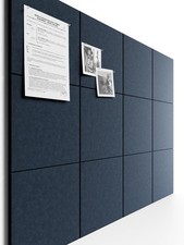 Large Cork Board 48" x 36" Alternative - 12 Pack Felt Wall Tiles with 70 Safe...