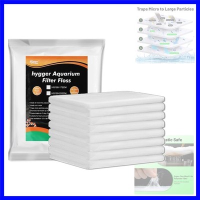 1'' Thick Aquarium Filter Floss 12''x 68'' Poly Fiber Fish Tank Filter Media Wa...