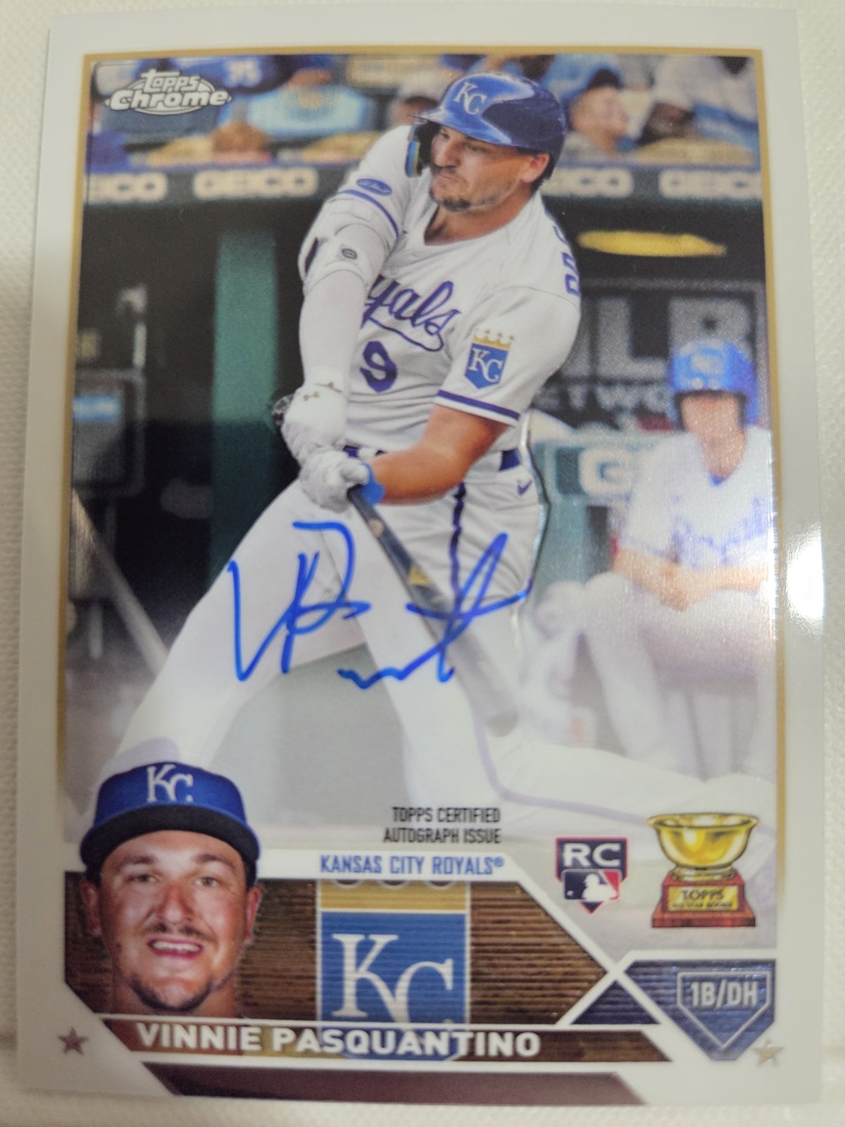 Vinnie Pasquantino 2023 Topps Chrome Rookie Auto RC #RA-VP Royals