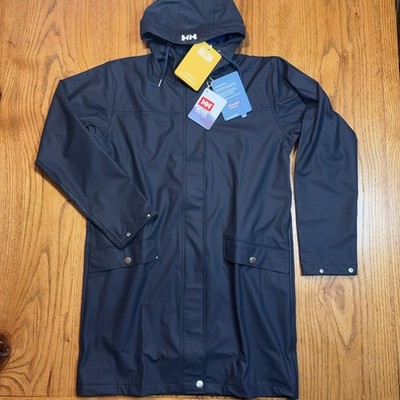Helly Hansen Moss Rain Coat Women's Medium Navy Waterproof Jacket 53251-597 NWT