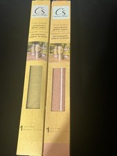 2 Crafters Square Vinyl Paper Permanent 12X48 Gold & Rose Glitter sticker rolls