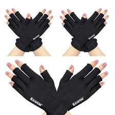 Cotton Gloves Eczema - Fingerless Touchscreen Moisturizing Gloves for Dry Han