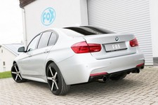 Edelstahl Duplex Sportauspuff BMW 3er F30 Limo F31 Touring 335d je 90mm rund