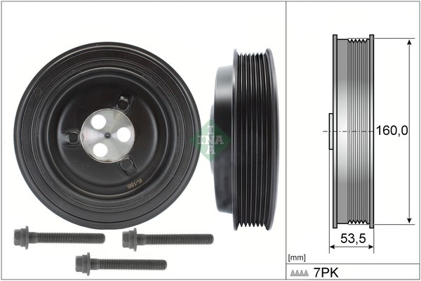 Schaeffler INA Riemenscheibensatz Kurbelwelle 544 0132 20 FüR Ford Transit Bus-image