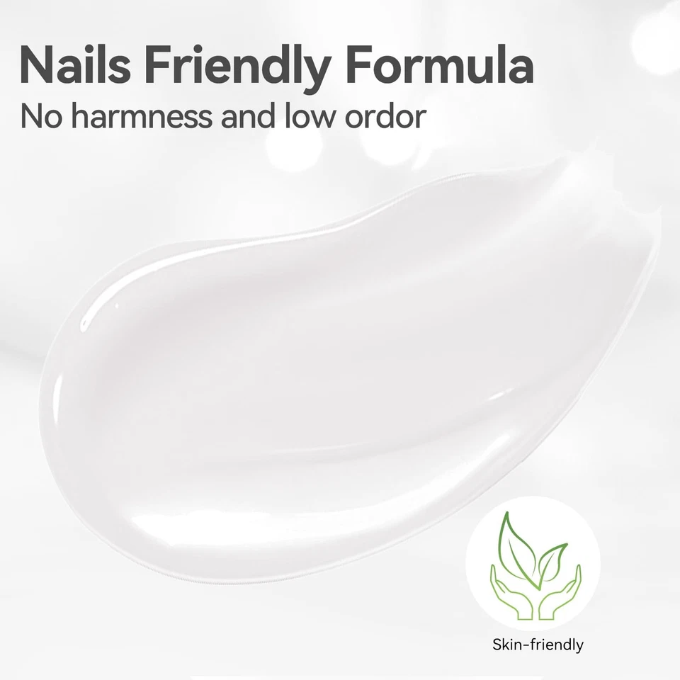 Gel de uñas Born Pretty Builder, gel constructor transparente blanco lechoso 8 en 1 para ápice de uñas Foto 4 de 4