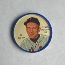 1962 Salada Junket Frank Malzone Boston Red Sox Vintage Plastic Baseball Coin