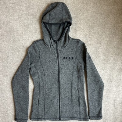 Kuiu Base Camp Hooded Sweater Jacket Gray Full Zip Women s Medium