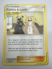 Pokemon Cynthia & Caitlin 189/236 - SM Cosmic Eclipse - Expanded GLC - Excellent