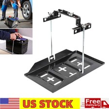 Universal Car Battery Holder Adjustable Tray With Hold Down Clamp Bracket Kit