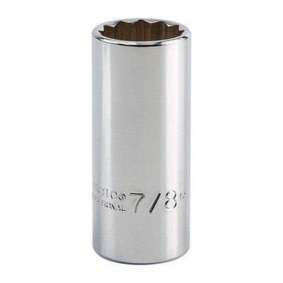 PROTO J5028 Socket, Steel, Chrome, 7/8 in 429N66