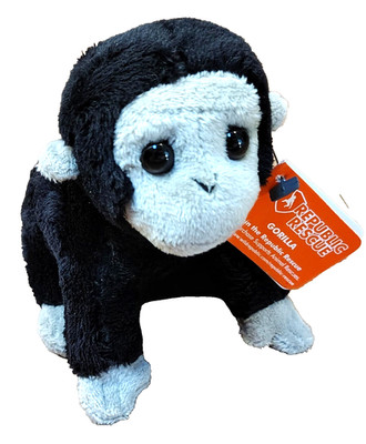 Wild Republic Rescue Gorilla Plush 4.5'' Black Grey Small Stuffy NEW!