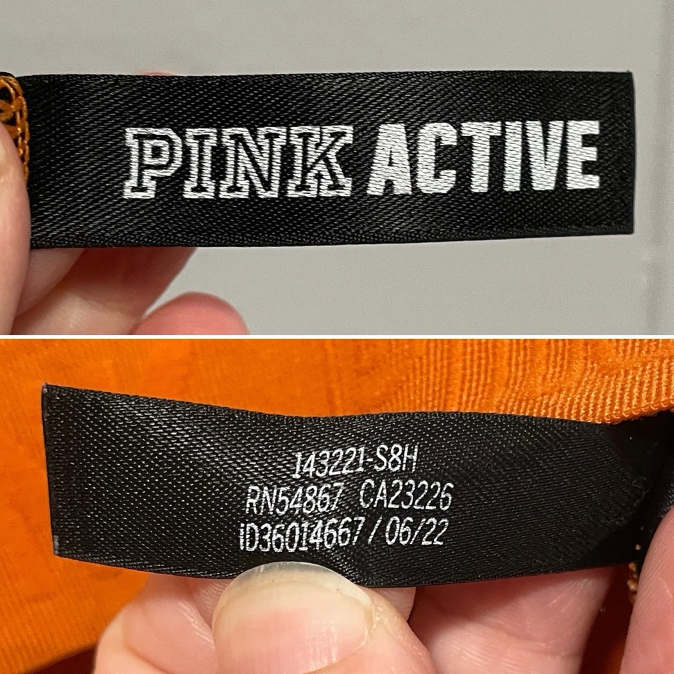 Bralette Mariposa Rosa Victorias Secret Mujer Y2K Mediano Naranja Malla Espalda Corredora Foto 2 de 4