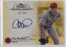 2014 Topps Tribute Auto Yellow /30 Cole Hamels #TA-CH Auto 1k2s