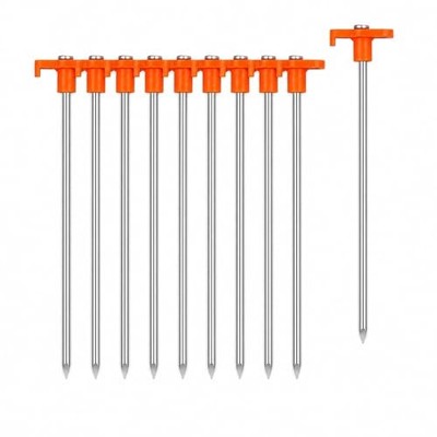 7.1IN Heavy Duty Tent Stakes, 10 Pack Rust Resistant Galvanized Steel Ground