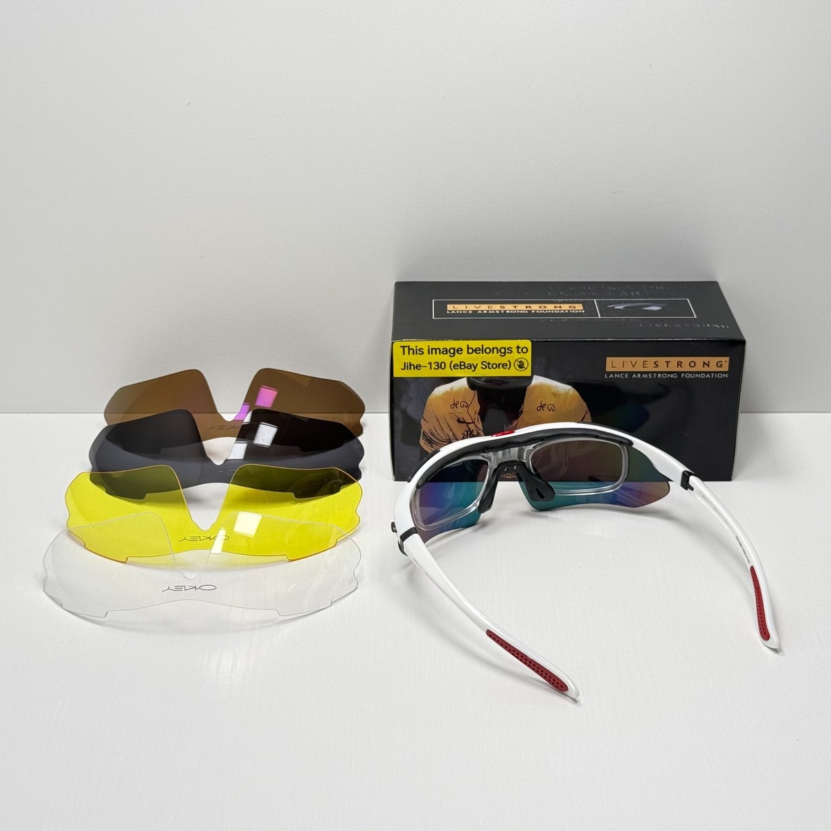 Oakley 0089 Sport Sunglasses White Frame 5 Interchangeable Lenses