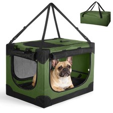 Soft Small Dog Crate - 24 inch Portable Travel Puppy Crate for Small Pets or ...