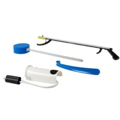Hip Kit Daily Living Aids Grabber,Sponge Stick,Sock Aid,Shoehorn, Dressing Stick