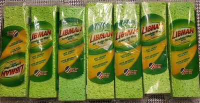 (7) Libman Scrubster Mop Refill Sponge 9''X2.5'' #3105 Lot