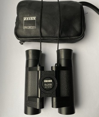 Vintage Zeiss 8 x 20B West German made pocket binoculars with case