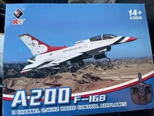 USAF Thunderbirds F-16 Beginner RC XK Plane 2 CH 2.4G RTF Twin Motors w/2 Batt.
