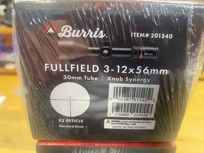 BURRIS Fullfield 3-12x56mm Ballistic E3 Reticle Riflescope (201540)  Ships Free