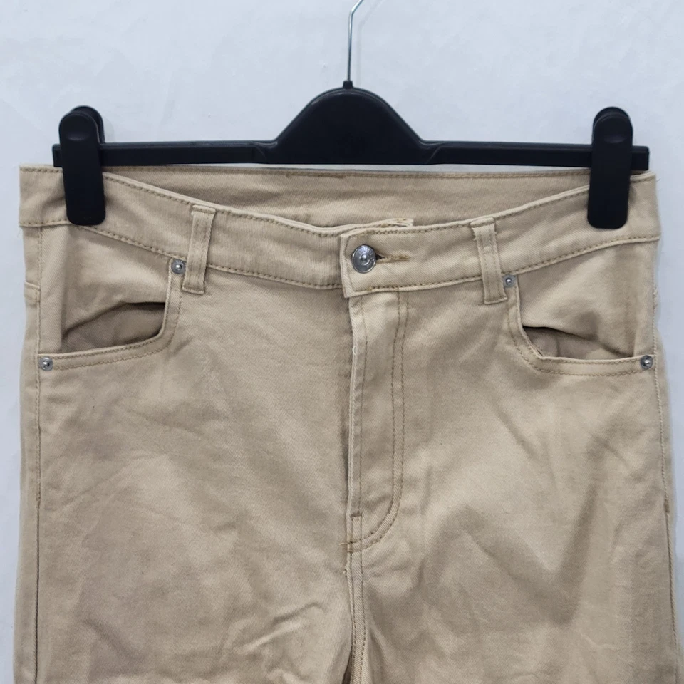 H&M Divided Women's Jeans Trousers Beige Tan Size 42 UK 14 Straight Wide Leg - Image 3 of 4