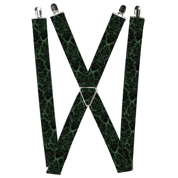 Buckle-Down Suspenders, Marble Black Baby Green 1.5-Inch Wide Regula (Us Import)-image