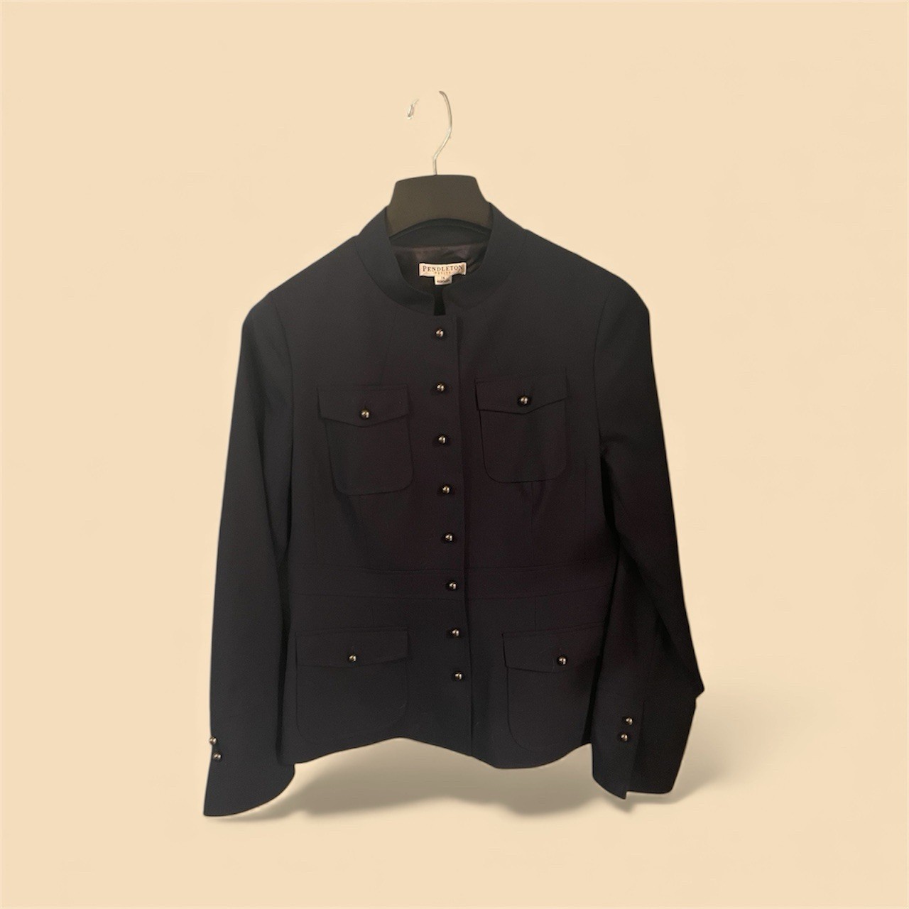 Pendleton Wool Petite Blue Blazer/jacket Women’s … - image 1