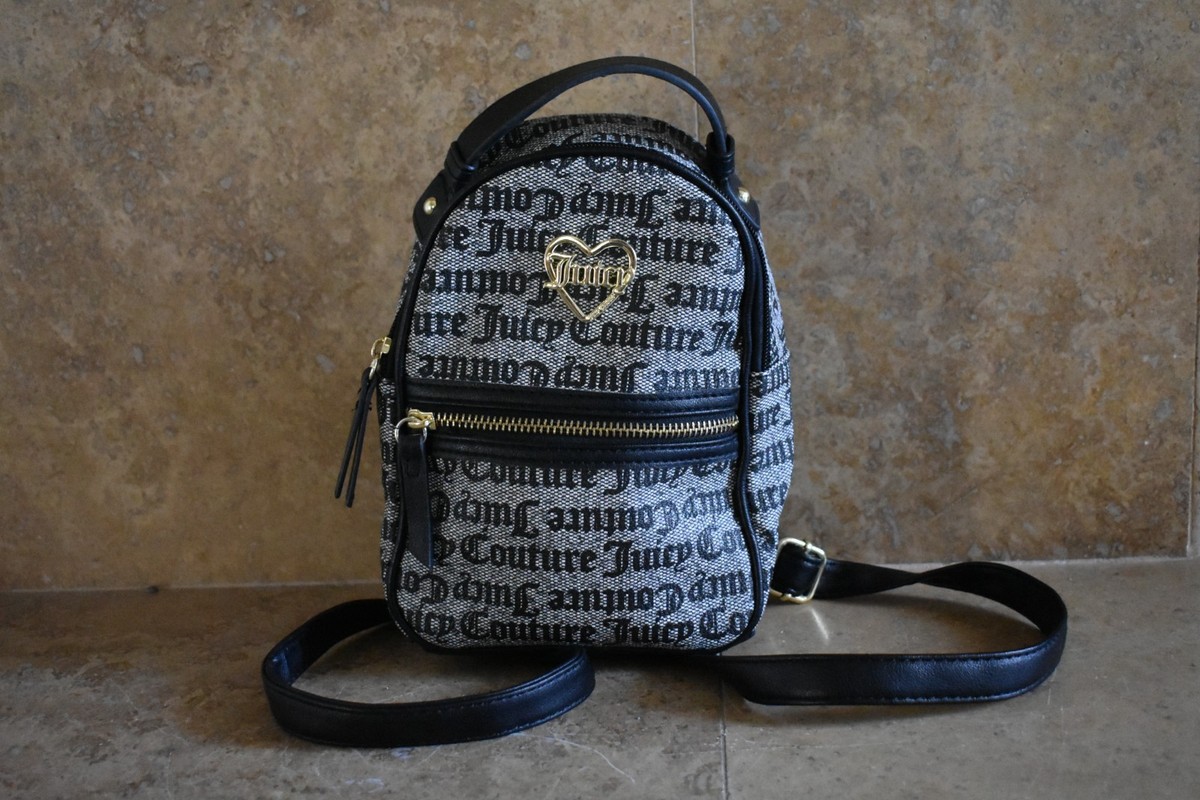New Vintage Y2K Juicy Couture Mini Backpack Heart Metal logo all