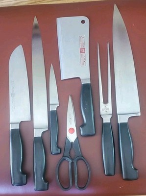 Kitchen Knife Set Of 7 Zwilling J. A. Henckels Germany( Rubber Handle) EUC