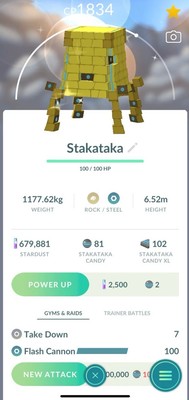 Shiny Stakataka Pokemon TRADE GO 30 Days Friendship Available