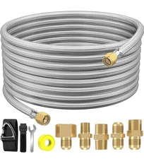 24Ft High Pressure Braided Propane Hose Extension and fittings with Conversion C