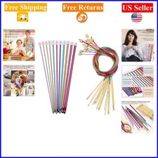 23-Piece Tunisian Crochet Hooks Set with Metal  Bamboo Needles, Extra Long
