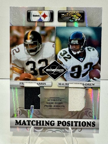 Franco Harris Maurice Jones-Drew 2007 Leaf Limited Game Worn Prime Patch /25