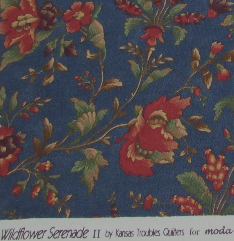 5/8 yd WILDFLOWER SERENADE II #9250 Kansas City Troubles MODA Quilting Fabric - Image 2 of 3