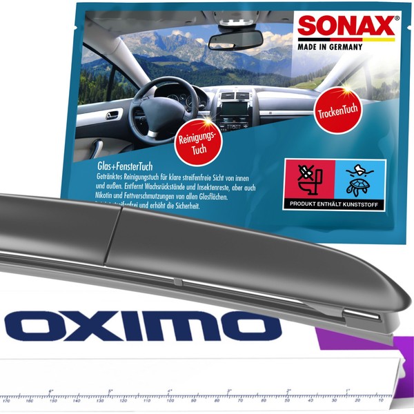 Oximo Hybrid Heckscheibenwischer Hinten Nissan 200SX S13 Blatt Wisch +Sonax-Tuch-image
