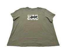 Life Is Good Women's Crusher Tee Cat Logo Size 3XL *stain*