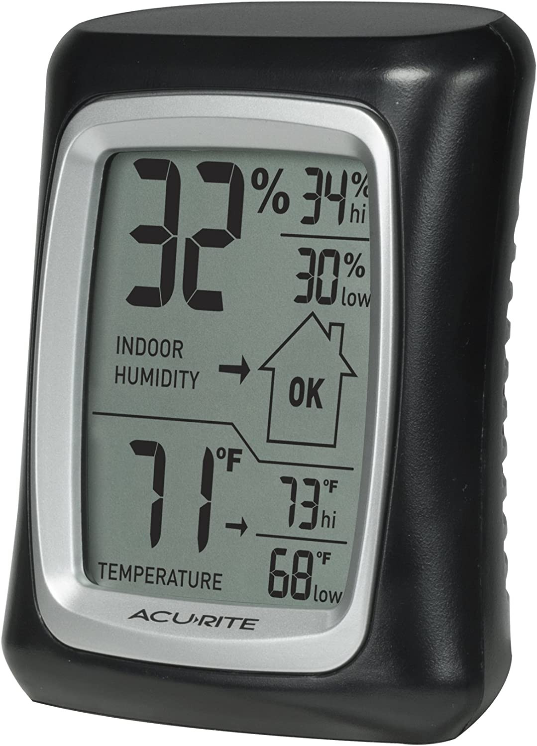 AcuRite 00325 Indoor Thermometer With Digital Hygrometer and Humidity Gauge